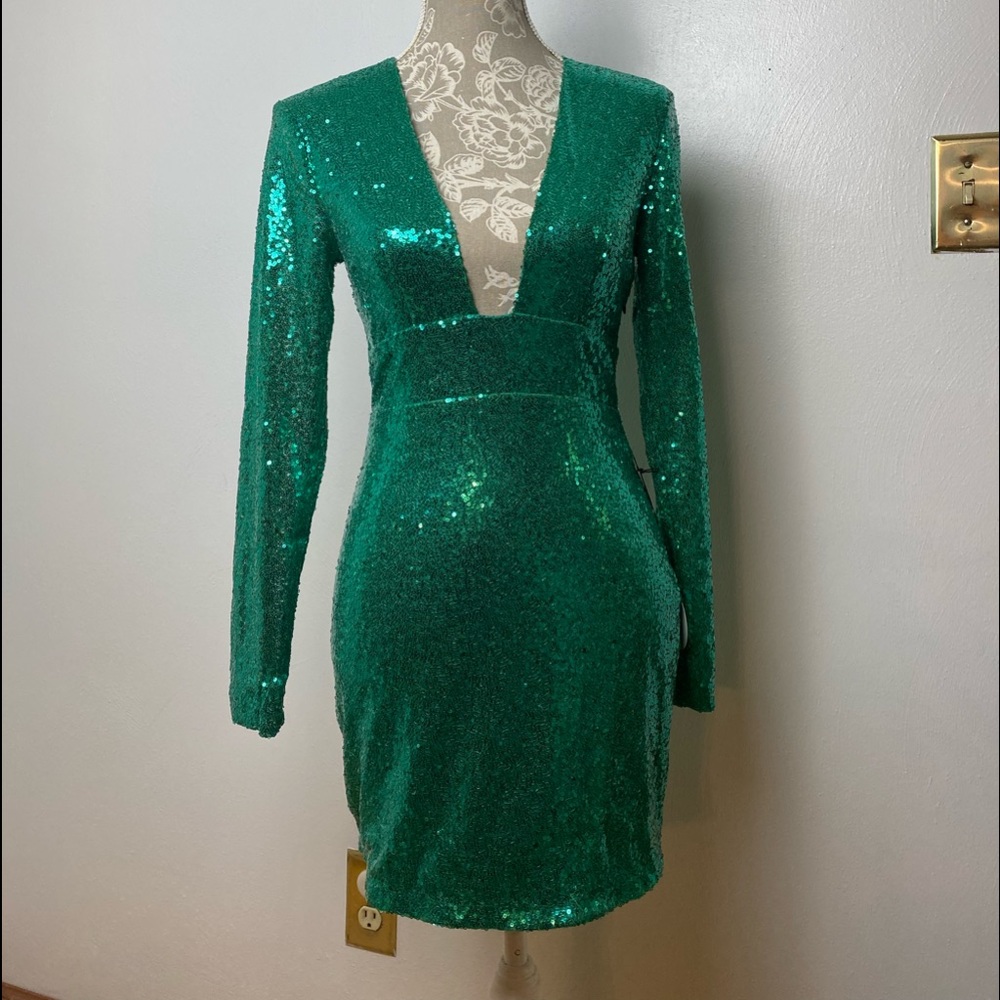 Nwt Sequin/Sparkling/Shimmering Mini Evening Dres… - image 1